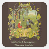 ヴィンテージガールとレイヴ読ァンの本 スクエアシール (正面)