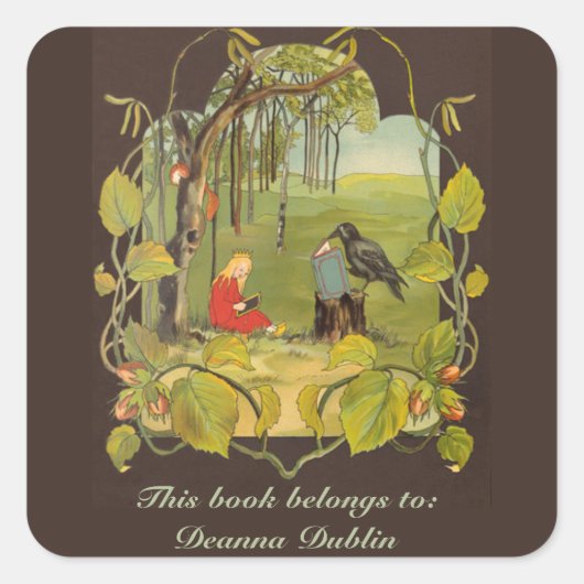 ヴィンテージガールとレイヴ読ァンの本 スクエアシール (正面)