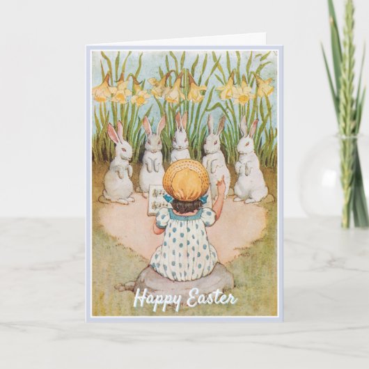 ヴィンテージガールと復活祭の歌 シーズンカード (正面)