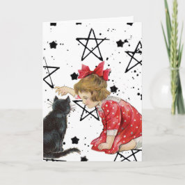 ヴィンテージガールと黒猫ハロウィーン シーズンカード