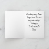 ヴィンテージガールの愛犬バレンタインカード カード (内部)