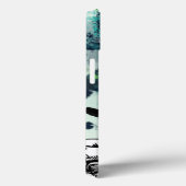 ヴィンテージガールアクアブラックバードパターンIphone Case-Mate iPhoneケース (裏面 / 右)