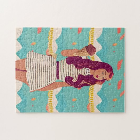 ヴィンテージガールアートコレクションパズル ジグソーパズル (横)