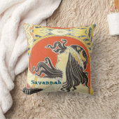 ヴィンテージガールアールデコムーンアメリカンモジョピロー クッション (ブランケット)