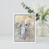 ヴィンテージガールインガーデンバイチャールズ・ロビンソン ポストカード (スタンド正面)