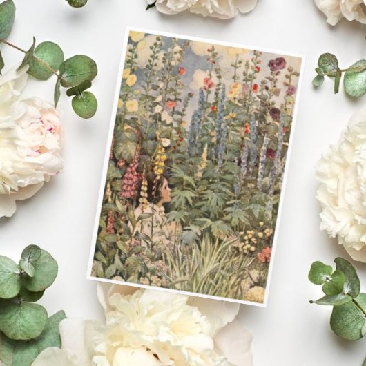 ヴィンテージガールインガーデンマザーズデイカード シーズンカード