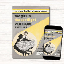 ヴィンテージガールインザスポットライトブライダルシャワー