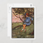 ヴィンテージガールインツリーバイフローレンスハリソン ポストカード