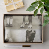 ヴィンテージガールウィズグレートダネドッグティッシュペーパー 薄葉紙 (ギフト)