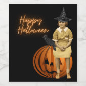 ヴィンテージガールウィッチハロウィーン ワインラベル (シングルラベル)