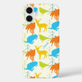 ヴィンテージガールウッドランド動物キツネパターンIphone 5 Case-Mate iPhoneケース (裏面)