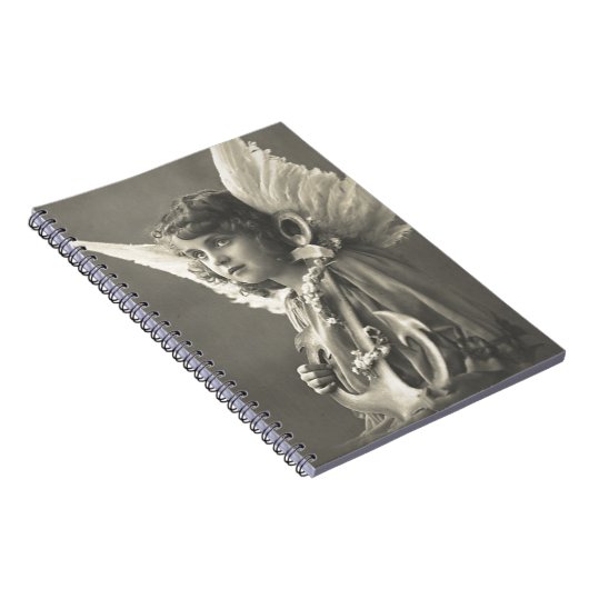 ヴィンテージガールエンジェルシンボルの希望1900年代いかり ノートブック (右側)