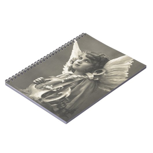 ヴィンテージガールエンジェルシンボルの希望1900年代いかり ノートブック (左側)