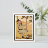 ヴィンテージガールオンスイングバイジェシー・ウィルコックス・スミス ポストカード (スタンド正面)