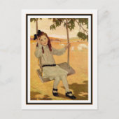 ヴィンテージガールオンスイングバイジェシー・ウィルコックス・スミス ポストカード (正面)