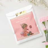 ヴィンテージガールオンフォンベビーシャワーシェブロン フェイバーバッグ (封をした状態)