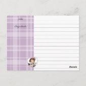 ヴィンテージガールキッズ料理ベーキングレシピカード ポストカード (裏面)