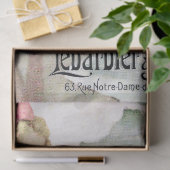 ヴィンテージガールサンディビーチフランスのタイポグラフィ海 薄葉紙 (ギフト)