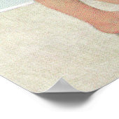 ヴィンテージガールサンディビーチ航海の海ポスター ポスター (角)