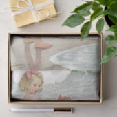 ヴィンテージガールサンディビーチ航海の海 薄葉紙 (ギフト)