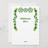 ヴィンテージガールサンパトリックの日グリーンシャームロック シーズンカード (裏面)