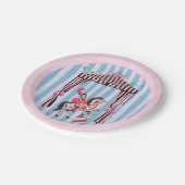 ヴィンテージガールサーカスパーティープレート ペーパープレート (アングル)