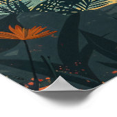 ヴィンテージガールシルエット・アンダーザムーンポスター ポスター (角)