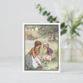 ヴィンテージガールズインオーチャードバイアンアンアンダーソン ポストカード (スタンド正面)