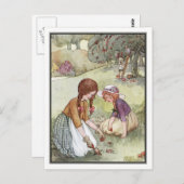 ヴィンテージガールズインオーチャードバイアンアンアンダーソン ポストカード (正面/裏面)