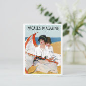 ヴィンテージガールズオンビーチ ポストカード (スタンド正面)