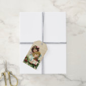 ヴィンテージガールズクリスマスラベル | クラシック休日 ギフトタグ (より糸付き)