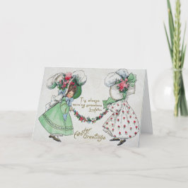 ヴィンテージガールズドレスハットアンティークイースター シーズンカード