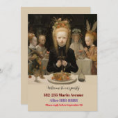 ヴィンテージガールズハロウィーン誕生日 招待状 (正面/裏面)