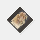 ヴィンテージガールズビクトリアンクリスマス紙ナプキンス スタンダードカクテルナプキン (角)