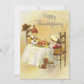 ヴィンテージガールズファースト感謝祭ホリデーカード シーズンカード (正面)