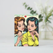 ヴィンテージガールズロマンス漫画 ポストカード (スタンド正面)