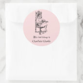 ヴィンテージガールズ蔵書票シール ラウンドシール (バッグ)