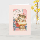 ヴィンテージガールズ誕生日カード カード (黄色い花)