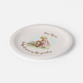 ヴィンテージガールチャイルドベイビーシャワーin the garden ペーパープレート (アングル)