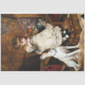 ヴィンテージガールドッグキャットティッシュペーパー 薄葉紙 (正面)