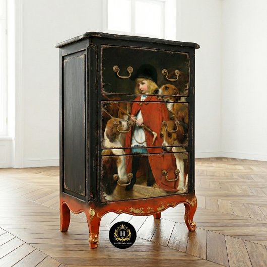 ヴィンテージガールドッグティッシュペーパー 薄葉紙