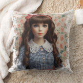 ヴィンテージガールドールコアお洒落 クッション (ブランケット)
