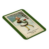 ヴィンテージガールハッピーニューイヤー柔軟なフォトマグネット マグネット (右側)