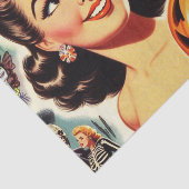 ヴィンテージガールハロウィーンイラストレーション 薄葉紙 (詳細)