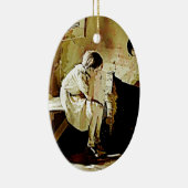 ヴィンテージガールバイ暖炉オーナメント セラミックオーナメント (右)