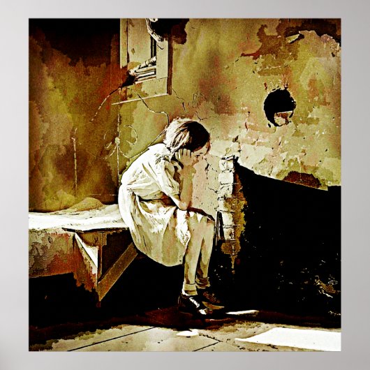 ヴィンテージガールバイ暖炉ポスター ポスター (正面)