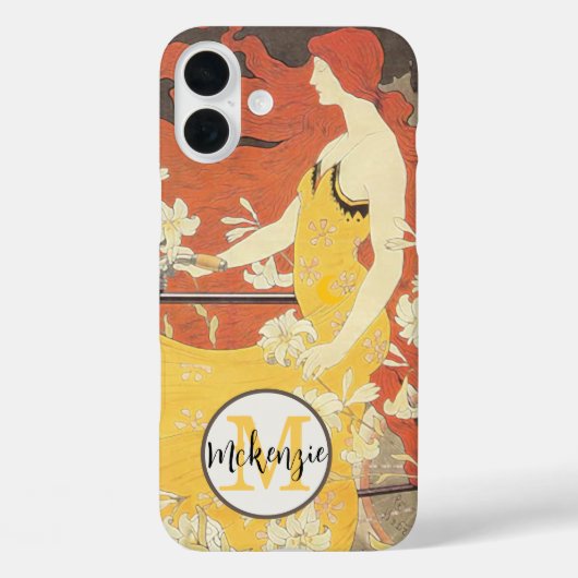 ヴィンテージガールバードカゴ自転車 Case-Mate iPhoneケース (裏面)