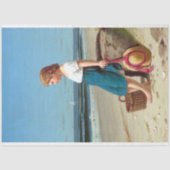 ヴィンテージガールビーチティッシュペーパー 薄葉紙 (正面)