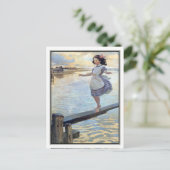 ヴィンテージガールビーチbyジェシー・ウィルコックス・スミス ポストカード (スタンド正面)