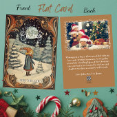 ヴィンテージガールフォトメッセージクリスマスホリデーカード シーズンカード